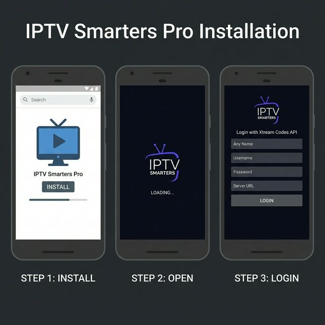 Configuration IPTV Smarters Pro sur smartphone Android