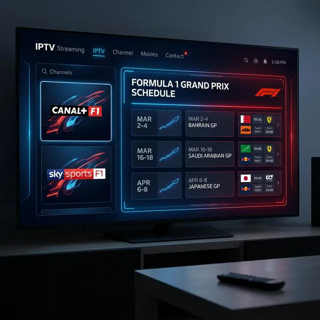 Regarder la F1 en 4K via IPTV - Canal+ F1 Sky Sports