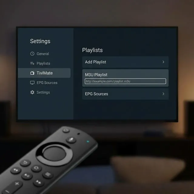 Configuration TiviMate sur Fire TV Stick avec guide EPG