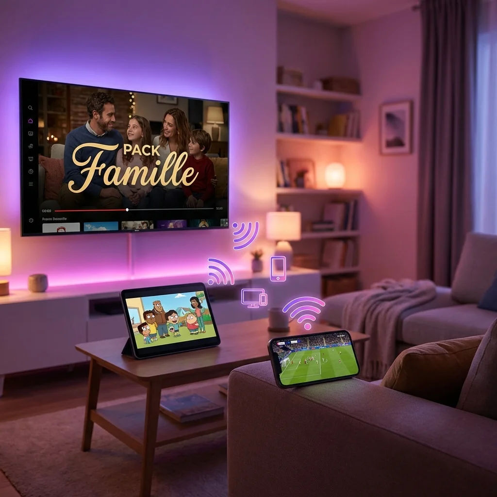 Pack Famille IPTV France - Abonnement multi-écrans