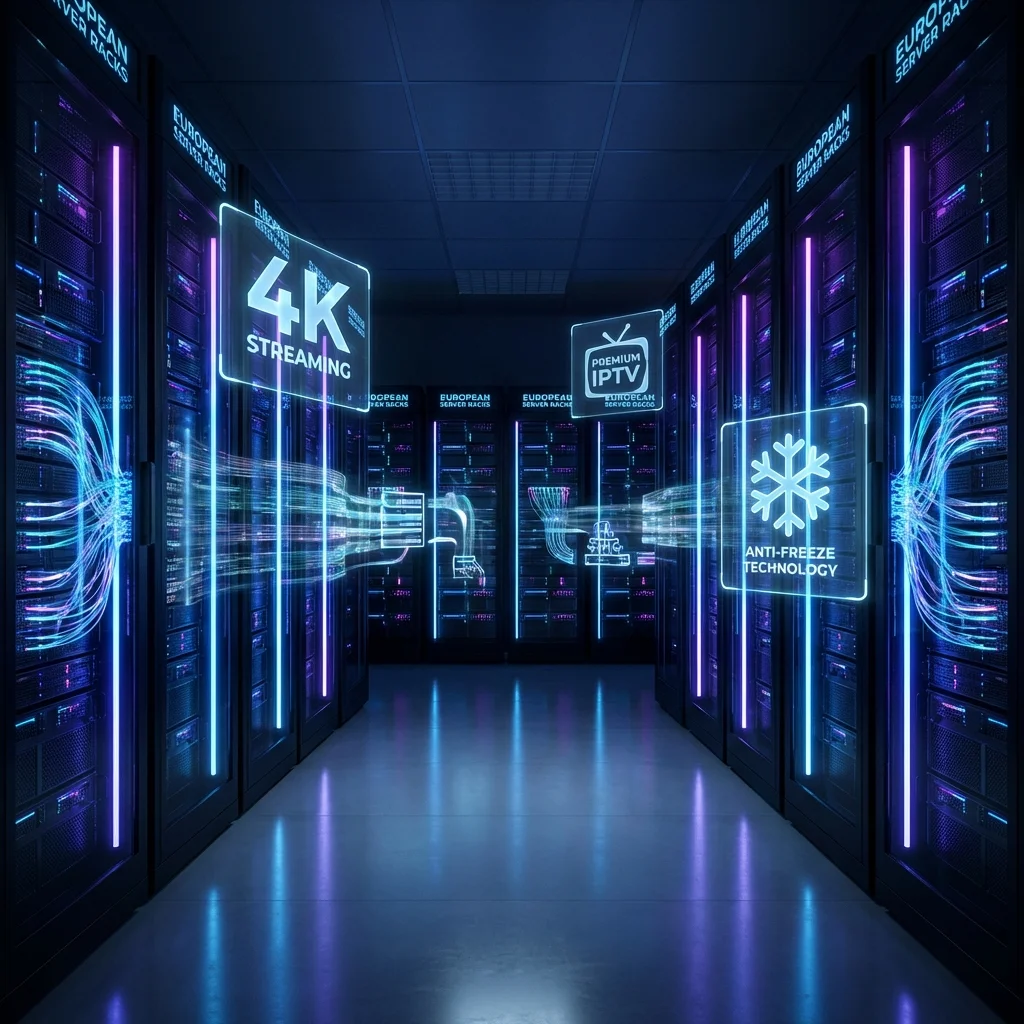 Infrastructure Serveur IPTV France - Technologie Anti-Freeze 4K